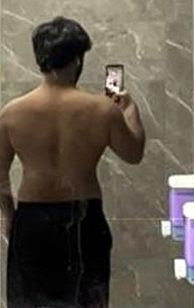 Same client from behind after 13 weeks, 92.6 kg
